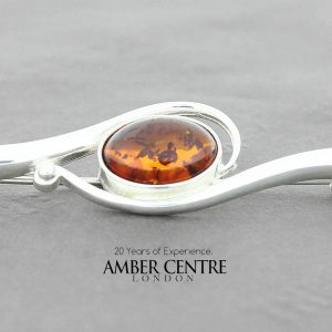 Amber Brooch German Baltic Amber 925 silver unique handmade - BD0110 RRP£60!!!