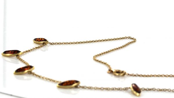 Italian Handmade German Baltic Amber Necklace in 9ct solid Gold- GN0045 RRP£475!!!