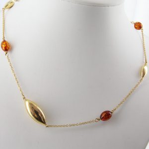 Italian Handmade German Amber Necklace in 18ct solid Gold Setting GN0102 RRP1750!!!