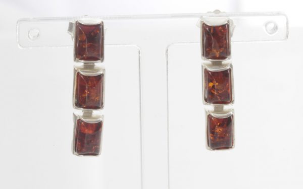 German Baltic Amber Handmade Elegant Earrings 925 Silver E0012 RRP£45!!!