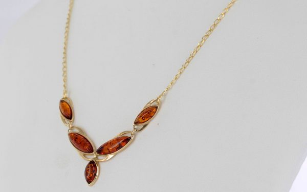 Italian Handmade German Baltic Amber Necklace in 9ct solid Gold- GN0055 RRP£475!!!