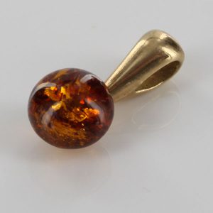 Italian Made Elegant Modern German Baltic Amber Pendant in 9ct solid Gold - GP0203 RRP£125!!!