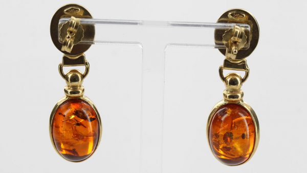 Italian Made German Baltic Amber in 14ct Gold Drop Earrings GE0373 RRP£1000!!!