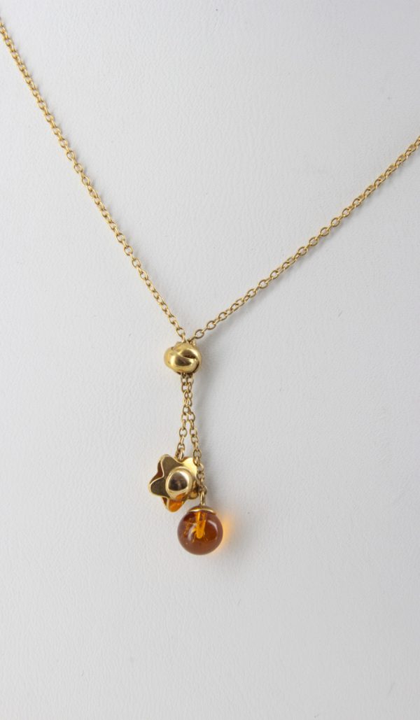 Italian Handmade German Amber Necklace in 18ct solid Gold Setting GN0104 RRP£450!!!