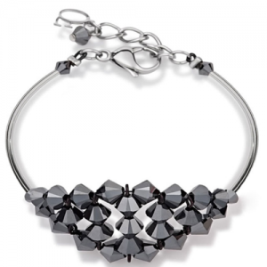 German Handmade Coeur De Lion Black/Silver Necklace and Bracelet -4723 RRP£350!!!