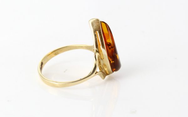 Italian Unique Handmade German Baltic Amber Ring in 9ct solid Gold- GR0190 RRP £195!!!