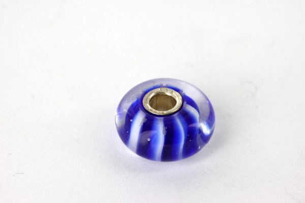 Genuine Trollbeads Handmade Murano Glass Retired - Blue Stripes 61360 RRP£30!!!