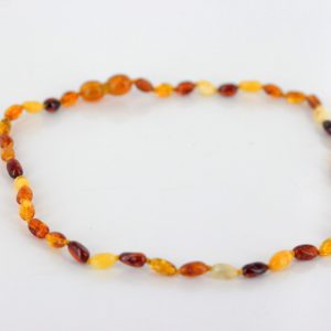Teething Baby/Child Necklace Genuine Natural Multicoloured Baltic Amber A09238 RRP£25!!!