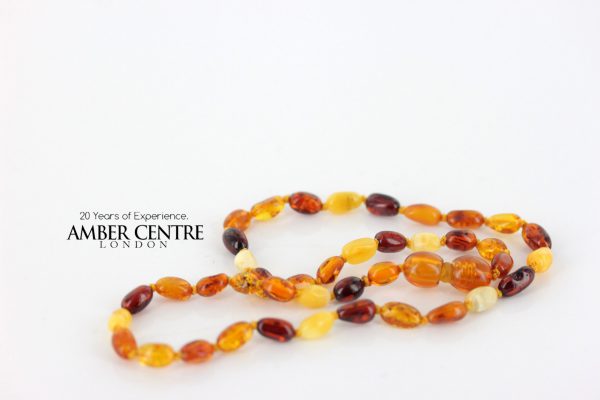 Teething Baby/Child Necklace Genuine Natural Multicoloured Baltic Amber A09238 RRP£25!!!