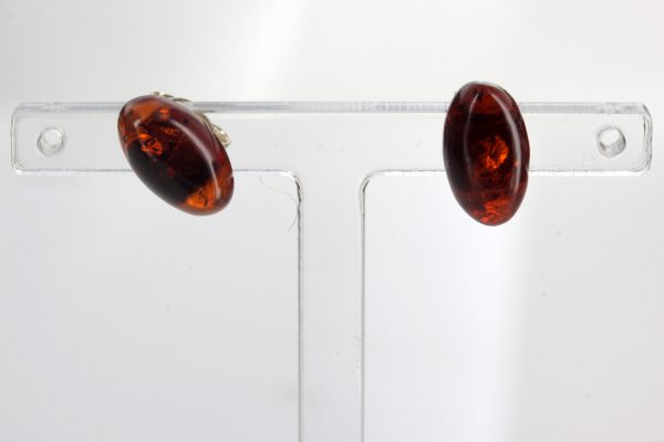 Elegant and Discreet German Baltic Amber Stud Earrings 925 Silver ST0048 RRP£13!!!