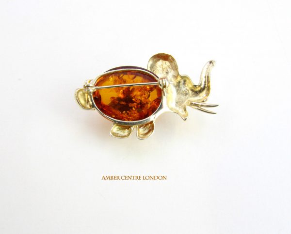 Italian Handmade Elegant German Baltic Amber Brooch in 9ct Gold GB0016 RRP£795!!!