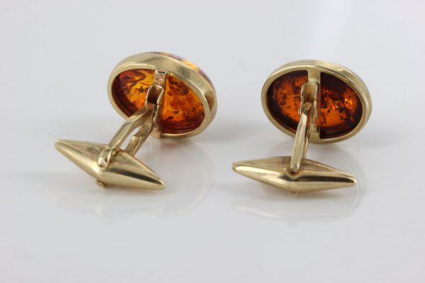 Italian Handmade Cufflinks German Baltic Amber In Solid 9ct solid Gold GF004 RRP£495!!!