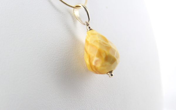 Italian Made Antique Butterscotch German Amber Pendant 9ct solid Gold Loop GP0302 RRP£225!!!
