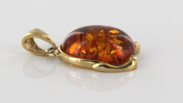 Italian Hand Made German Baltic Elegant Unique Amber Pendant in 14ct solid Gold - GP0896 RRP£425!!!