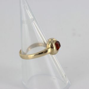 Italian Unique Handmade German Baltic Amber Ring in 9ct Gold- GR0255 RRP £250!!