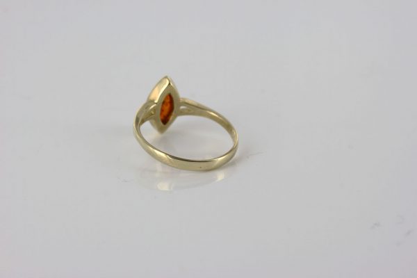 Italian Unique Handmade German Baltic Amber Ring in 9ct solid Gold- GR0290 RRP £195!!!