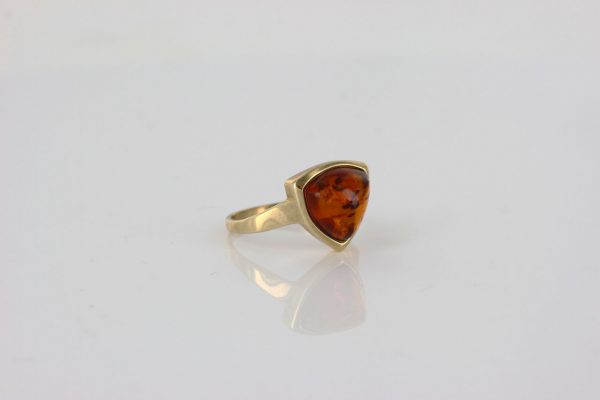 Italian Unique Handmade German Baltic Amber Ring in 9ct solid Gold- GR0303 RRP £295!!!