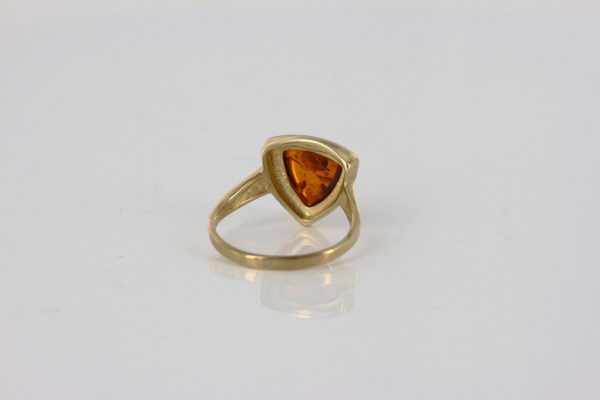 Italian Unique Handmade German Baltic Amber Ring in 9ct solid Gold- GR0303 RRP £295!!!