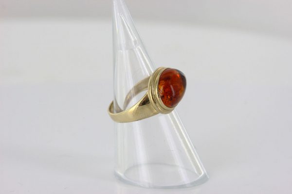 Italian Unique Handmade German Baltic Amber Ring in 9ct solid Gold- GR0304 RRP £295!!!