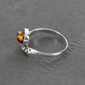German Baltic Amber In Styled 925 Silver Handmade Ring WR264 RRP£20!!! Size P(56)