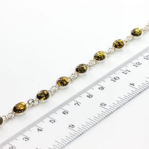 ITALIAN STYLE GERMAN BALTIC AMBER CLASSIC BRACELET 925 STERLING SILVER BR051G RRP£99!!!