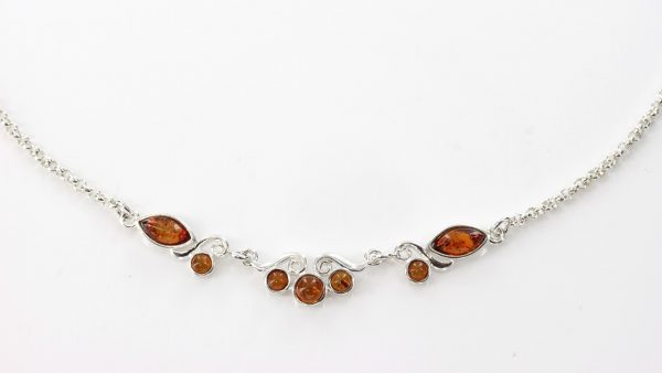 AMBER NECKLACE DELICATE GERMAN BALTIC Amber & 925 STERLING SILVER N031RRP£80!!!