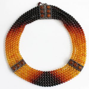 German Baltic Amber Unique Handmade Multi Strand Bead Necklace A0104 RRP£1600!!!