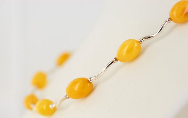 Milky Butterscotch German Baltic Amber Necklace 925 Sterling Silver N056 RRP£430!!!
