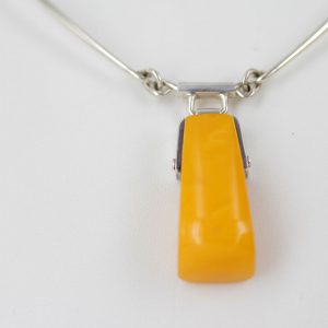 Antique German Baltic Amber Modern Handmade Collar Necklace In 925 Silver N133 RRP£1225!!
