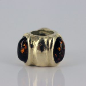 Italian Made Pandora Inspired 9ct Gold Baltic Amber Charm - RJGP5 RRP£375!!!