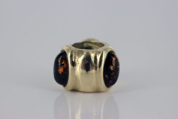 Italian Made Pandora Inspired 9ct Gold Baltic Amber Charm - RJGP5 RRP£375!!!