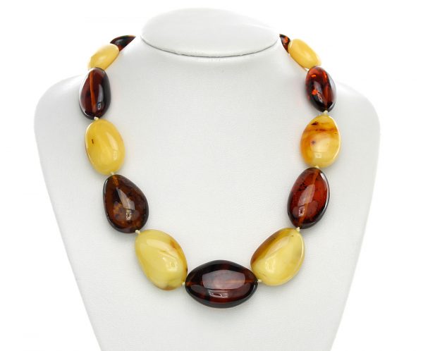 German Elegant Natural Baltic Amber Bead Necklace Large - A0014 RRP£2495!!!