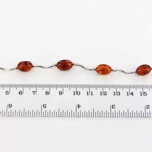 Italian Made Classic Baltic Amber Bracelet 925 Sterling Silver BR009 RRP£70!!!