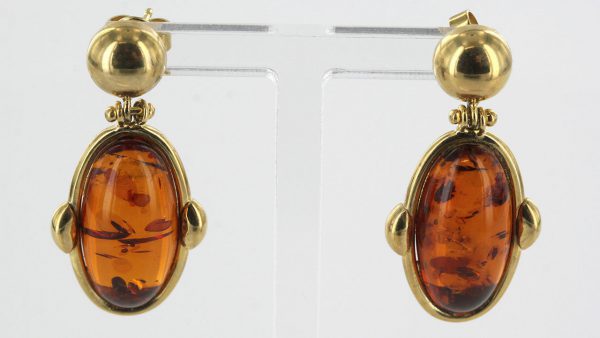 Italian Handmade Unique Baltic Amber in 9ct Gold Earrings GE0065 RRP£425!!!