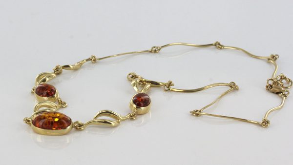 Italian Handmade German Baltic Amber Necklace in 9ct solid Gold- GN0004L RRP£1595!!!