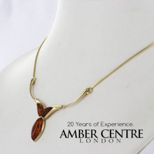 Italian Handmade German Baltic Amber Necklace in 9ct solid Gold- GN0079 RRP£495!!!