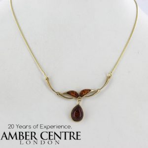 Italian Handmade German Baltic Amber Necklace in 9ct solid Gold- GN0080 RRP£575!!!