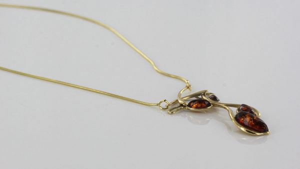 Italian Handmade German Baltic Amber Necklace in 9ct solid Gold- GN0085 RRP£595!!!