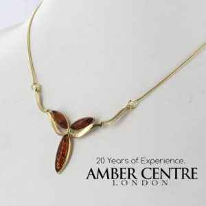 Italian Handmade German Baltic Amber Necklace in 9ct solid Gold- GN0086 RRP£475!!!