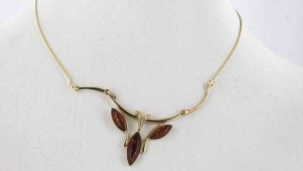Italian Handmade German Baltic Amber Necklace in 9ct solid Gold- GN0097 RRP£675!!!