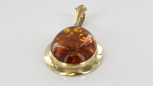 Italian made Elegant Geman Baltic Amber Pendant in 9ct solid Gold - GP0035 RRP£195!!!