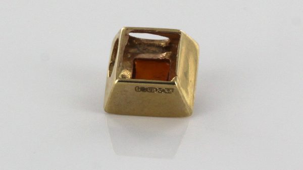 Italian Made Modern German Baltic Amber Pendant in 9ct Gold - GP0052 RRP£95!!!