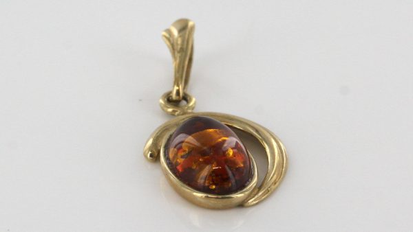 Italian Handmade Classic Elegant Baltic Amber Pendant in 9ct solid Gold GP0114 RRP£125!!!