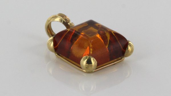 Italian Made Modern Elegant Baltic Amber Pendant in 9ct Gold -GP0162 RRP245!!!