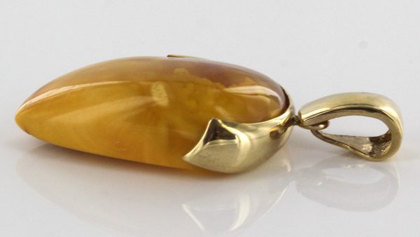 Butterscotch Antique German Unique Baltic Amber Pendant in 14ct solid Gold- GP0346Y RRP£995!!!