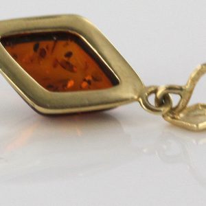 Italian Hand Made Elegant Unique German Baltic Amber Pendant in 14ct Gold - GP0408 RRP£275!!!