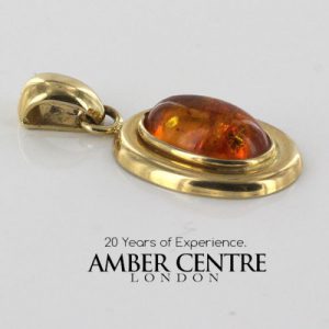 Italian Hand Made Elegant German Baltic Amber Pendant in 14ct solid Gold -GP0875 RRP£245!!!