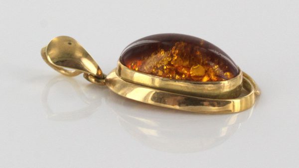 Italian Handmade Unique Elegant German Amber Pendant in 14ct solid Gold GP0888 RRP£395!!!