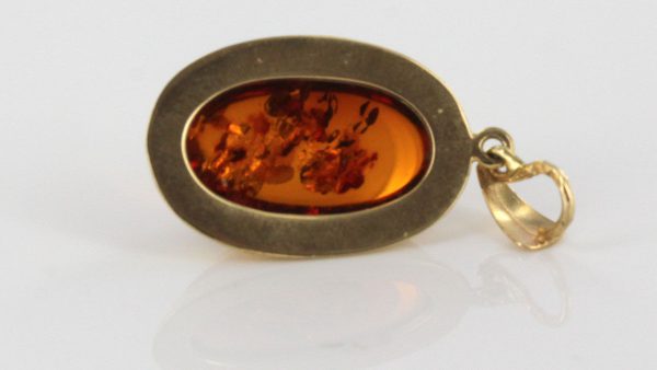 Italian Made German Baltic Amber Classic Pendant in 14ct solid Gold GP0892 RRP£495!!!