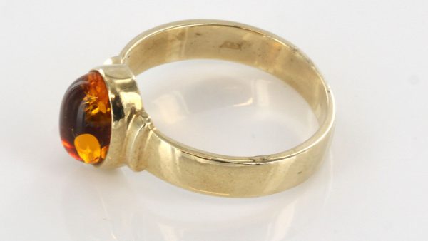 Italian Handmade Elegant German Baltic Amber Ring in 9ct solid Gold-GR0031 RRP £245!!!